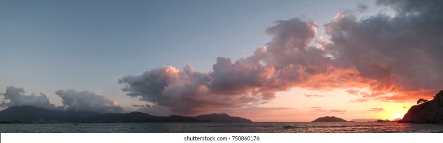 Evening Sunset Sky Panoramic Photo