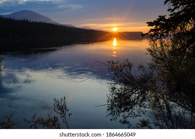 Evening at Teslin River, Yukon, Canada