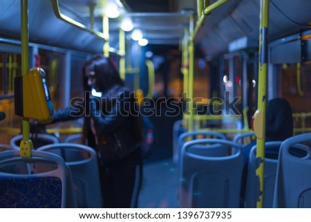 in the evening they let the bus go, people rush home