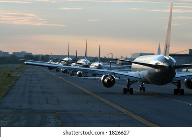 Evening Traffic At New York JFK Airport