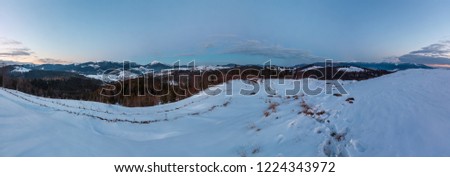 Similar – Image, Stock Photo Winter snowy panorama with Alps mountains and snow