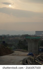 Evening View Around The High Speed Rail Construction 