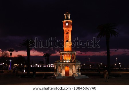 Evening View of İzmir Clock Tower