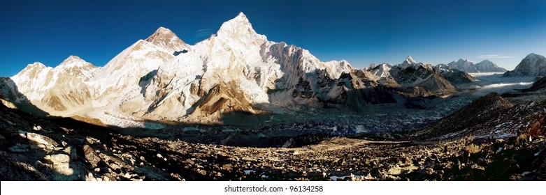 evening view of Everest and Nuptse from Kala Patthar - Shutterstock ID 96134258