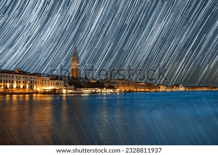 Similar – Image, Stock Photo Promenade in Florence at night