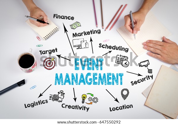 Event management Concept. The meeting at the white\
office table