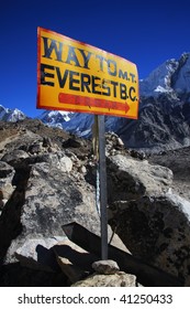 Everest Base Camp Sign Up Close.