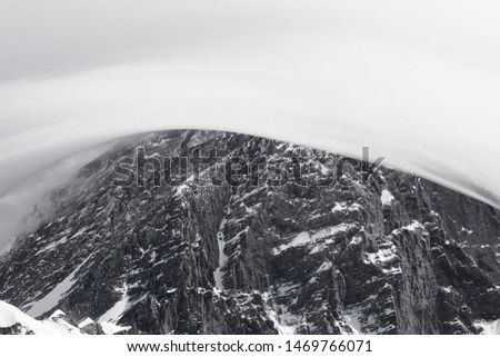 Similar – Image, Stock Photo View of the Bavarian mountains in front of clouds and sky