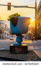 Everett, WA - USA / 0317/2020 - Funko Headquarters Larger Than Life Pop In The Morning Sunlight