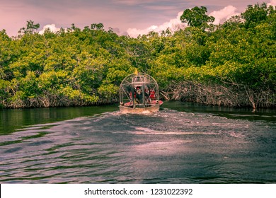 Everglades, Florida And Airboat