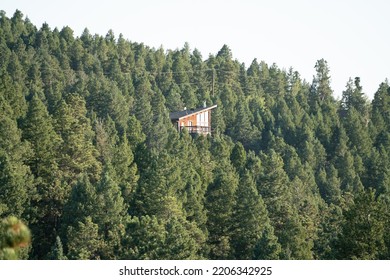 Evergreen, Colorado, USA. September, 12th, 2022. A Mountain House From The Top Of Independence Mountain. 