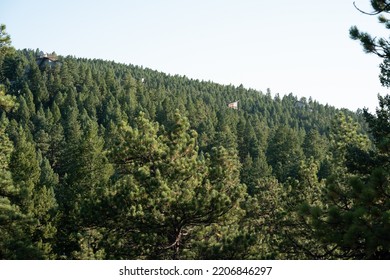 Evergreen, Colorado, USA. September, 12th, 2022. A Mountain House From The Top Of Independence Mountain. 