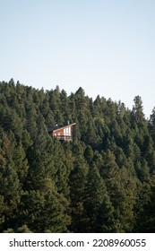 Evergreen, Colorado, USA. September, 12th, 2022. A Telescope Mountain House From The Top Of Independence Mountain. 