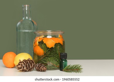 Evergreen Infused Vinegar For All Purpose Cleaning. Homemade, Zero Waste, Natural Toxic Free Cleaner.