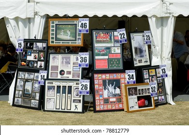 EVERSLEY, UK - JUNE 3: Collection Of Sporting And Other Celebrity Memorabilia In A Silent Auction At A Charity Event In Eversley, UK On June 3, 2011