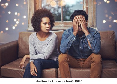 Every marriage has its bad days.... Shot of a couple having relationship problems at home.