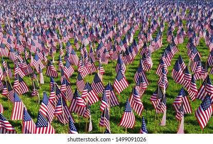 Every Memorial Day, The Massachusetts Military Heroes Fund Creates A Flag Garden In Boston Commons For State Residents Who Sacrificed Their Lives To Military Service Since The Revolutionary War. 