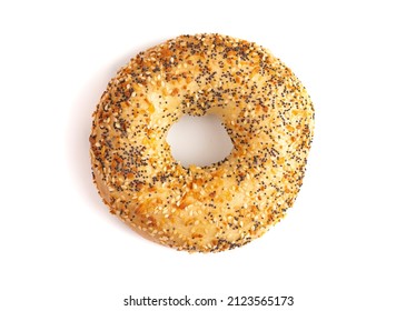 Everything Bagel Isolated on a White Background - Shutterstock ID 2123565173