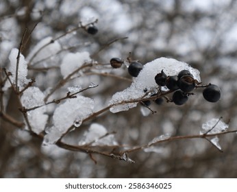 Everything is covered in a thick layer of snow
