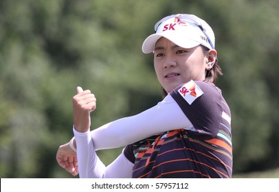 EVIAN, FRANCE - JULY 23 : Na Yeon Choi (KOR) At Ladies Evian Masters, July 23, 2010, At Evian Golf Course, France.