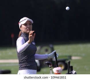 EVIAN GOLF COURSE, FRANCE - JULY 26 : So Yeon Ryu  (KOR) At The Evian Masters Golf Tournament (LPGA Tour), July 26, 2012 At The Evian Golf Course, Evian,  France.