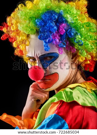 Similar – smiling boy dressed as a clown