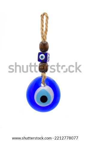 Evil eye amulet isolated on white background