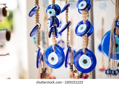 The Evil eye, souvenir from holiday. The most common to buy in the Mediterranean destinations such eg Greece, Turkey, Italy etc.