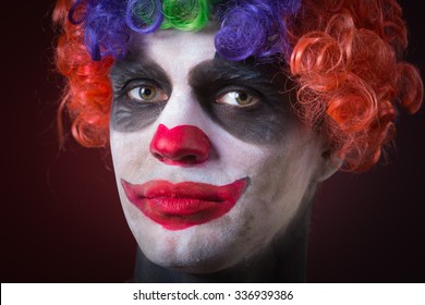 Evil Spooky Clown Portrait On Dark Stock Photo 336939386 | Shutterstock