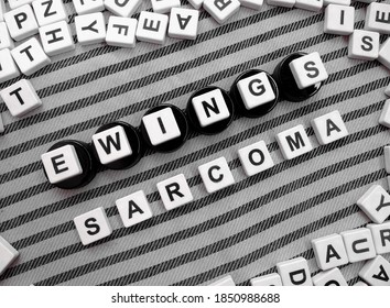 Ewings Sarcoma, Word Cube With Background.