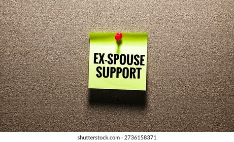 Ex Spouse Support Concept Representing Legal Financial Assistance, Divorce Settlement, Alimony Obligation and Family Court Responsibility. 
