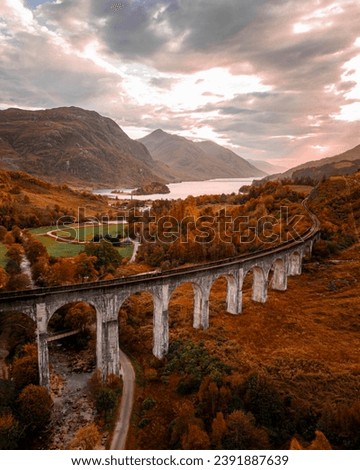 The exact viaduct of the Harry Potter Movies, with beautiful fjord View. Сток-фото © 