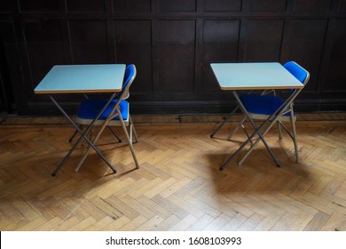 Exam Desks In A Exam Hall