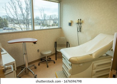 Examination Room Is Empty And Ready For A New Patient