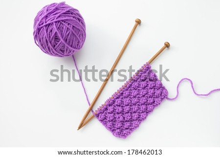 Example of blueberry knitting stitches