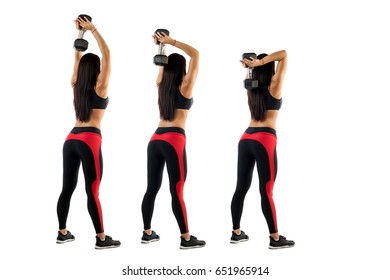 Example Exercises Dumbbells Exercise On Triceps Stock Photo 651965914 ...