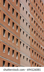 The example of a modern building with a repeating rhythm of window openings