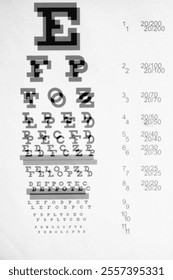 Example of vision with Astigmatism, a refractive error that causes distorted or blurred or double focusing vision at any distance.