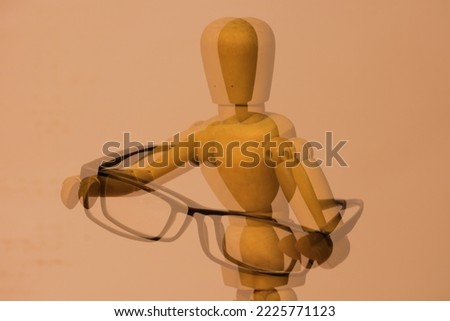 Example of vision with Astigmatism, a refractive error that causes distorted or blurred or double focusing vision at any distance.