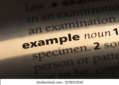 Example Word In A Dictionary. Example Concept