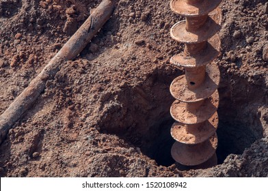 Excavation. Deep drilling. Water Well Drilling. Big drill for drilling a well. - Shutterstock ID 1520108942