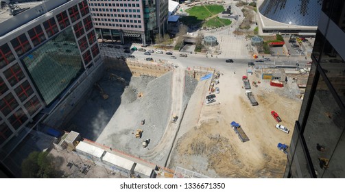 Excavation For New Cadillac Fairview Ritz Carleton Highrise In Toronto, Ontario, Canada - May 4, 2007