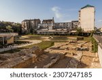 Excavations of ancient Serdica city in the center of Sofia, Bulgaria