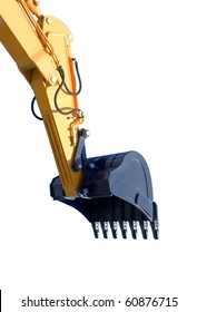 excavator bucket on white background ( isolated with  paths)