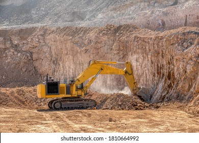 excavator in  a diamond mine in Botswana