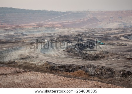 Excavator at the lignite opencast mining