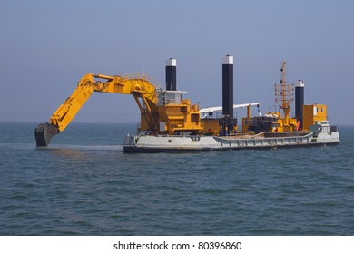 Excavators Set Out Sea Deepen Seabed Stock Photo 80396860 | Shutterstock