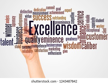 Excellence Word Cloud Hand Marker Concept Stock Photo 1243487842 ...