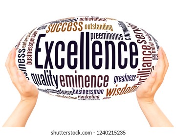 Excellence Word Cloud Hand Sphere Concept Stock Photo 1240215235 ...