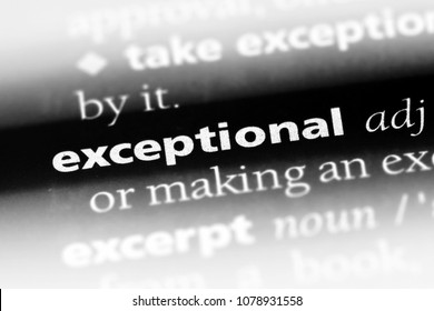 Exceptional Word In A Dictionary. Exceptional Concept